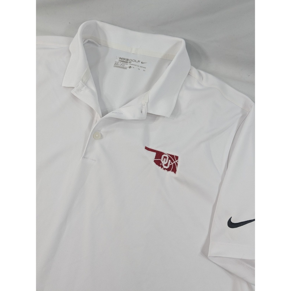 Oklahoma Sooners Golf Nike Dri-Fit Golf Polo  Size XL Embroidered Basketball